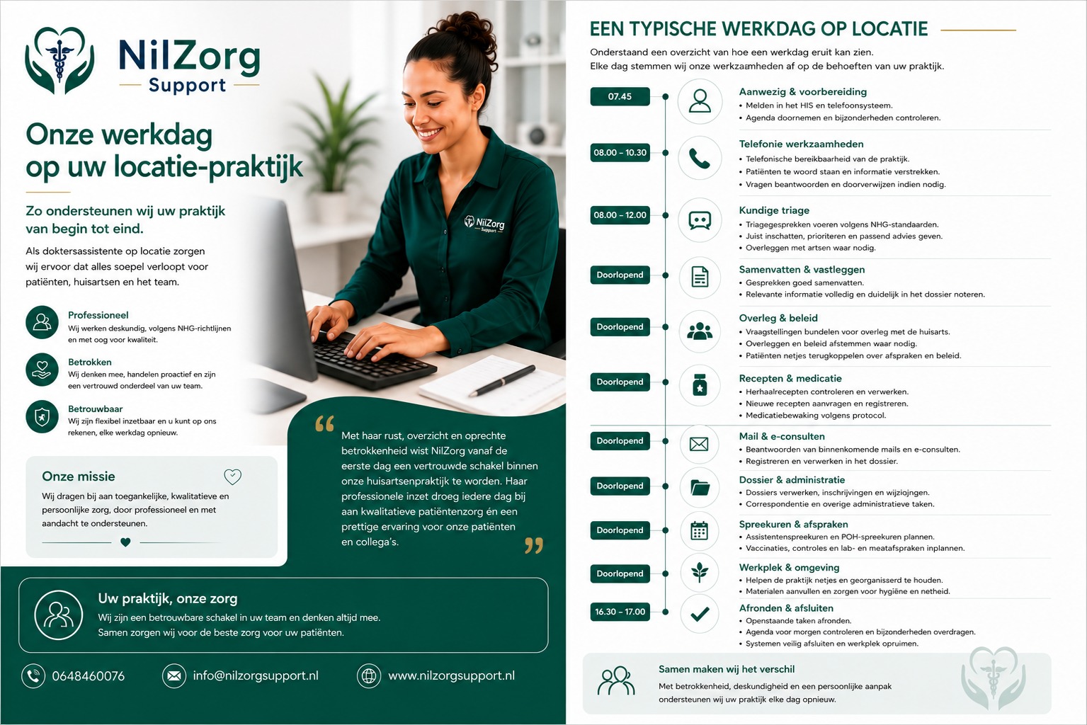 Brochure Invalwerk op locatie van NilZorg Support